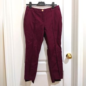 Ted Baker Maroon Suit Trousers with side detail